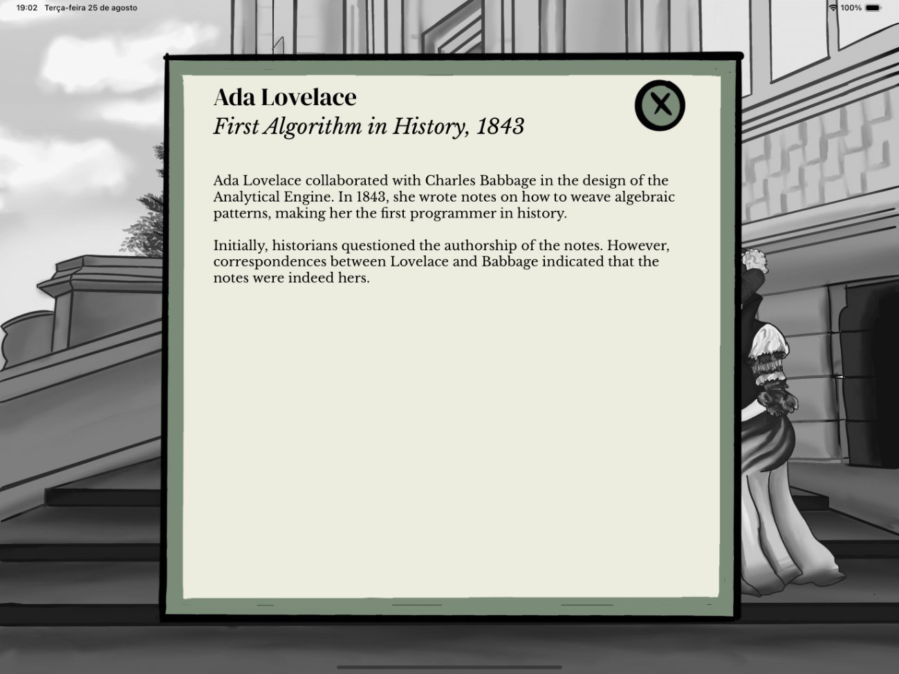 Hidden Stories, Ada Lovelace story card