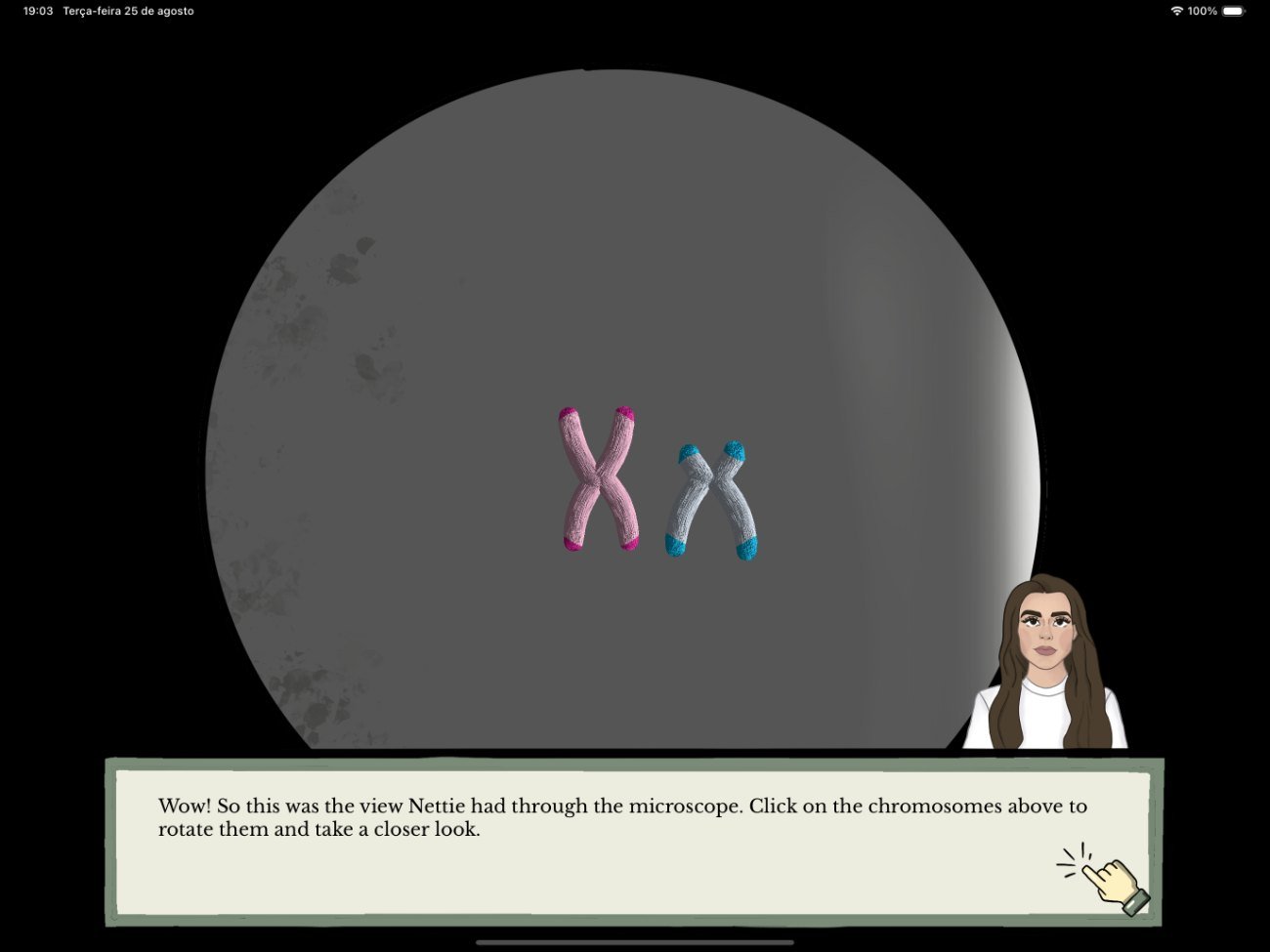 Hidden Stories, DNA interaction scene