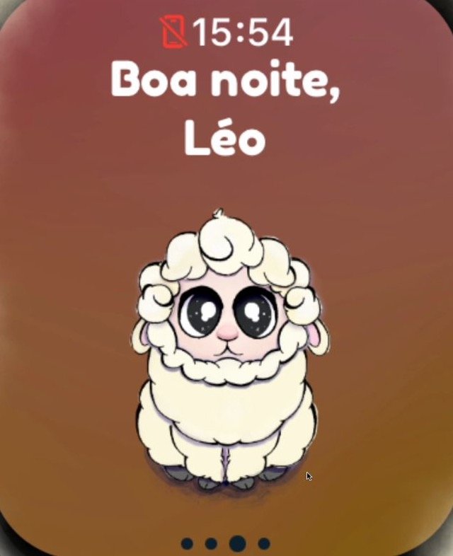 Shleep, good night greeting from the sheep mascot