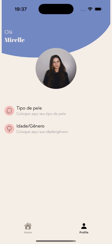 Skin Diary, profile screen