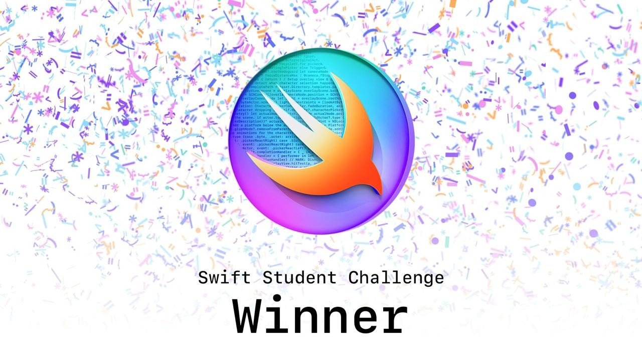 Swift Student Challenge winner screen